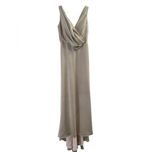 Noir by Lazaro Champaign gold bridal formal dress